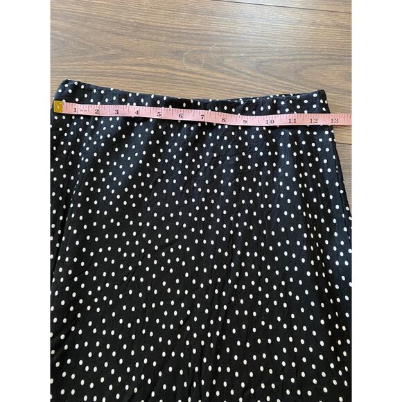 EUC Abercrombie & Fitch Polka Dot Midi Skirt Black White | Size M - Picture 8 of 10